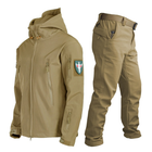 Костюм тактичний софтшелл Softshell coyote (койот) Розмір L - зображення 1