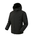 Куртка / ветровка тактическая Softshell black (черный) софтшелл Размер XL - изображение 1