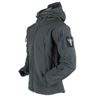 Куртка / ветровка тактическая Softshell grey (серый) софтшелл Размер M - изображение 4