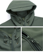 Куртка / ветровка тактическая Softshell olive (олива) софтшелл Размер L - изображение 5