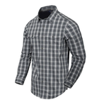 Рубашка (Скрытое ношение) Covert Concealed Carry Shirt Helikon-Tex Foggy Grey Plaid M Тактическая мужская - изображение 1