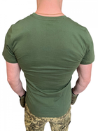 Футболка темна Оліва ЗСУ, літня військова футболка чоловіча, тактична футболка військовослужбовців все. Розмір L (50) - зображення 3