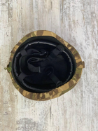 Кавер на каску міч з кріпленням для окулярів шолом маскувальний чохол каску Mich колір мультикам ЗСУ армійський - зображення 4