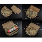 Плитоноска Бронежилет с подсумками под 9 рожков АК и с быстросъемной сумкой напашник YAKEDA Мультикам VTRPS-6026 - изображение 4
