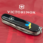 Складной швейцарский нож Victorinox Vx13703.3_T1036u Climber Ukraine Голубь мира сине-желтый 14 функций 91 мм черный - изображение 4