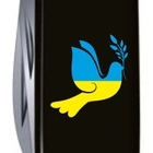 Складной швейцарский нож Victorinox Vx13703.3_T1036u Climber Ukraine Голубь мира сине-желтый 14 функций 91 мм черный - изображение 5
