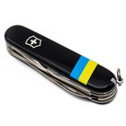 Складной швейцарский нож Victorinox Vx13703.3_T1100u Climber Ukraine Флаг Украины 14 функций 91 мм черный - изображение 6