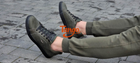 Кеды мужские хаки 41р 27 см летние тактические кожаные кроссовки с перфорацией код 2088 - изображение 6
