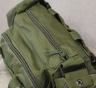 Тактическая нагрудная сумка на пояс Tactic сумка подсумок на рюкзак и плитоноску с ремнем на плечо 5 л Olive (104-olive) - изображение 8