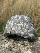 Кавер на каску с креплением для очков шлем маскировочный чехол на каску цвет пиксель ЗСУ водонепроницаемый - изображение 4