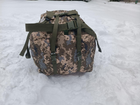 Рюкзак сумка баул 100 литров военный армейский тактический ЗСУ баул цвет пиксель 3147 - зображення 7