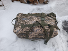 Рюкзак сумка баул 100 литров военный армейский тактический ЗСУ баул цвет пиксель 3147 - зображення 9