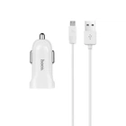 АЗУ Hoco Z2 Car charger set with Micro cable 1USB 1.5A White