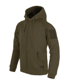 Куртка толстовка (Худи) Urban Tactical Hoodie (Fullzip) Lite Helikon-Tex Green 3XL Тактическая мужская - изображение 1
