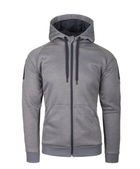 Куртка толстовка (Худи) Urban Tactical Hoodie (Fullzip) Helikon-Tex Grey Melange L (Урбан) Тактическая мужская - изображение 2