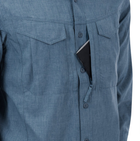 Рубашка Defender MK2 Gentleman Shirt Helikon-Tex Melange Blue XL Тактическая мужская - изображение 4