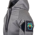 Куртка толстовка (Худи) Urban Tactical Hoodie (Fullzip) Helikon-Tex Grey Melange 2XL Тактическая мужская - изображение 5