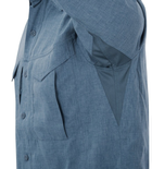 Рубашка Defender MK2 Gentleman Shirt Helikon-Tex Melange Blue XS Тактическая мужская - изображение 7