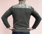 Кофта флисовая мужская военная тактическая с липучками под шевроны ВСУ (ЗСУ) Мультикам Турция L 7122 хаки (SKU_4362274) - изображение 5