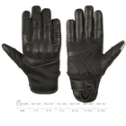 Тактичні сенсорні шкіряні рукавички Holik Beth black розмір XL - зображення 4
