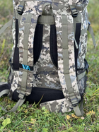 Універсальний рюкзак тактичний 75 літрів, військовий водовідштовхувальний рюкзак із щільної тактичної тканини Піксель - зображення 4