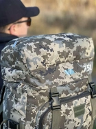 Универсальный рюкзак тактический 75 литров, военный водоотталкивающий рюкзак из плотной тактической ткани Пиксель - изображение 6