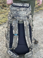Универсальный туристический рюкзак 85 литров из влагоотталкивающей ткани походный Пиксель - изображение 4