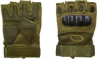 Рукавички без пальців, тактичні рукавички без пальців (пара), розмір L, колір зелений - зображення 10