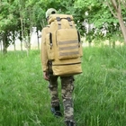 Рюкзак тактический раздвижной K0616 70л койот - изображение 4