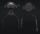 Кріплення до активних навушників на тактичний шолом. адаптер (чорний) - зображення 3