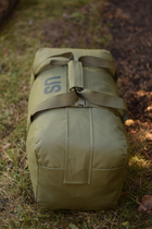 Тактическая сумка баул US 65 л большая военная армейская сумка баул цвет олива хакки для передислокации ВСУ - изображение 4