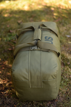 Тактическая сумка баул US 65 л большая военная армейская сумка баул цвет олива хакки для передислокации ВСУ - изображение 5