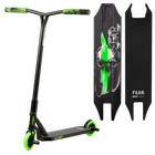Самокат трюковый двухколесный с алюминиевыми пегами Best Scooter FEAR Черный с зеленым