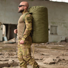 Военный баул рюкзак сумка олива 120 литров - изображение 4