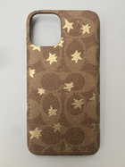 Coach NY Protective Case for iPhone 11 (6.1) - Khaki / Gold Foil Stars