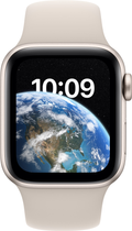 Smartwatch Apple Watch SE (2022) GPS 40mm Starlight Aluminium Case with Starlight Sport Band (MNJP3) - obraz 3