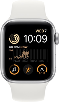 Smartwatch Apple Watch SE (2022) GPS 40mm Silver Aluminium Case with White Sport Band (MNJV3) - obraz 4