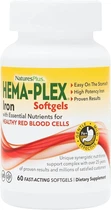 Залізо Хема-плекс Nature's Plus, Iron Hema-Plex, 60 гелевих швидкодіючих капсул
