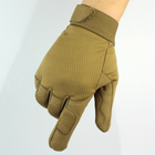 Перчатки мужские тактические текстильные размер ХL песочного цвета Код 68-0102 - изображение 4