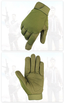 Рукавички чоловічі тактичні текстильні розмір L хакі кольору Код 68-0105 - зображення 4