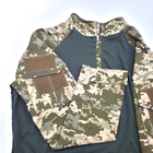 Бойова сорочка Убакс (розмір 4XL) тактична футболка з довгим рукавом UBACS чоловіча армійська кофта з замком олива піксель убокс - зображення 1