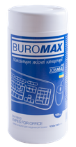 Серветки для чищення оргтехніки, поверхонь та офісних меблів, JOBMAX, вологі, 100 шт. у пласт.тубі
