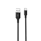 Кабель USB Type-C XO тканинний 2м чорний 2.1A (661342)