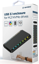 Zewnętrzna kieszeń Gembird na SSD M.2 (NVMe) USB Type-C 3.1 (EE2280-U3C-03) - obraz 4