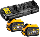 Ładowarka DeWalt 10,8 V, 14,4 V, 18 V, 54 V, prąd wyjściowy 4 A, 2 akumulatory (DCB132X2)