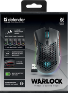 Mysz Defender Warlock GM-709L RGB Bezprzewodowa Czarna (4714033527095) - obraz 9