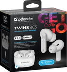 Słuchawki Defender Twins 903 TWS Bluetooth Białe (4714033639033) - obraz 8