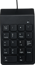 Дротова клавіатура Gembird KPD-U-03 USB Black - зображення 1