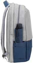 Рюкзак для ноутбука RIVACASE Prater 7567 17.3" Grey/Dark Blue (7567 (Grey/Dark Blue)) - зображення 4