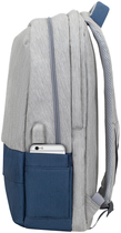 Рюкзак для ноутбука RIVACASE Prater 7567 17.3" Grey/Dark Blue (7567 (Grey/Dark Blue)) - зображення 6